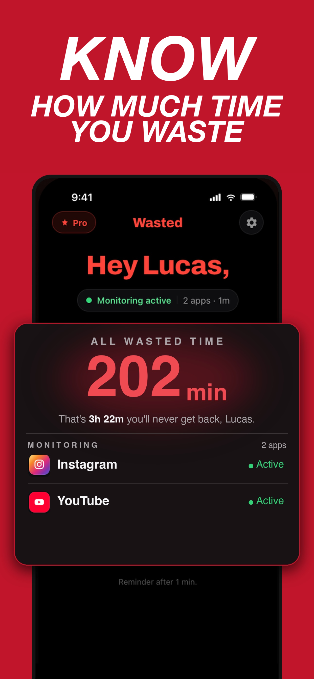 Wasted - Aware Screen Time