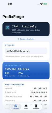PrefixForge: IPv4 Subnet Tools screenshot 1