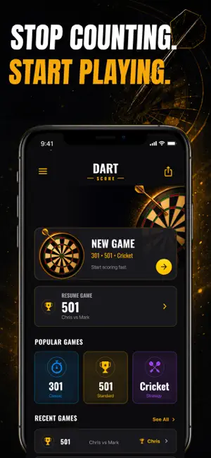 Dart Scoreboard: Score Keeper screenshot 1