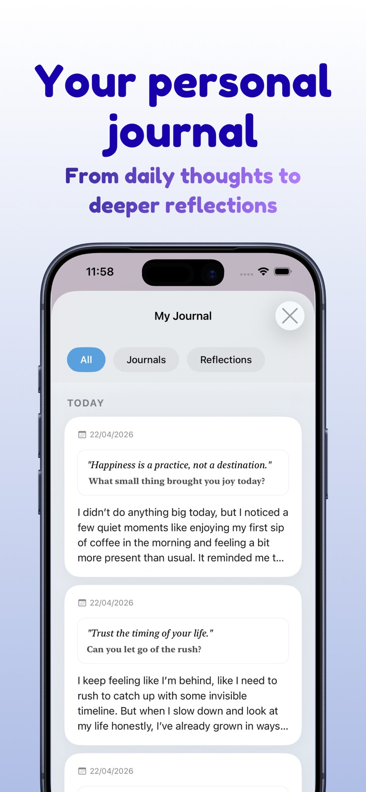 Lumi Daily Affirmation Quote iphone screenshot 4