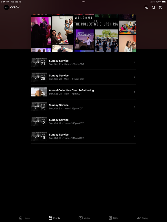 Collective Church RGV iPad screenshot 2 - Education app