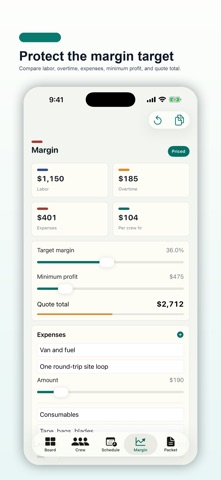 Job Labor Margin Studio screenshot