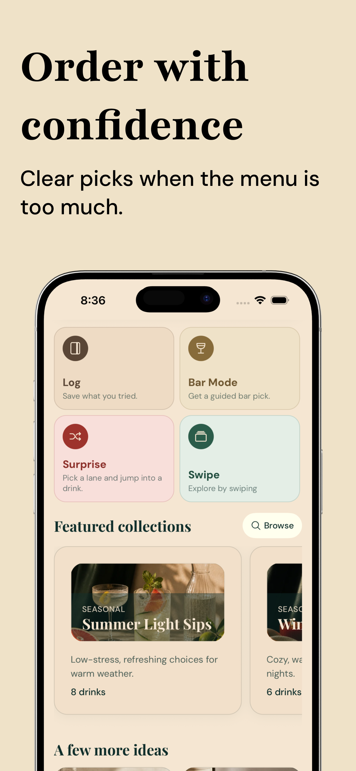 Sip - Find drinks that fit