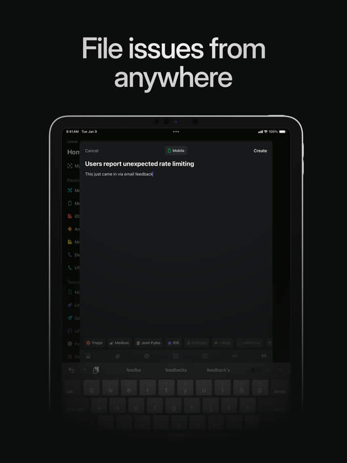 #3. Linear Mobile (iOS) 由: Linear
