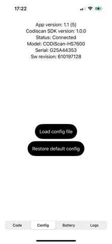 Codiscan SDK Sample Screenshot 4 of 7