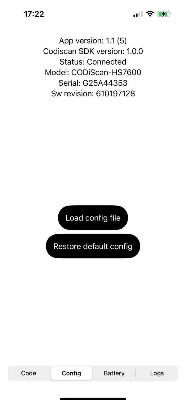 #4. Codiscan SDK Sample (iOS) Göre: Datalogic IP Tech S.r.l.