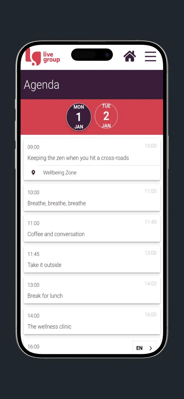 Screenshot #3 pour Live Group Event App