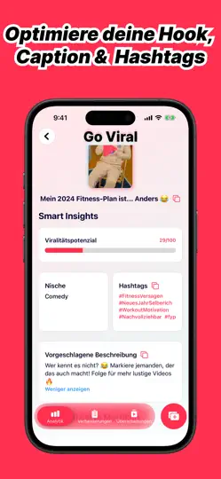 Screenshot von Go Viral: KI-Creator-Assistent auf dem iPhone 6