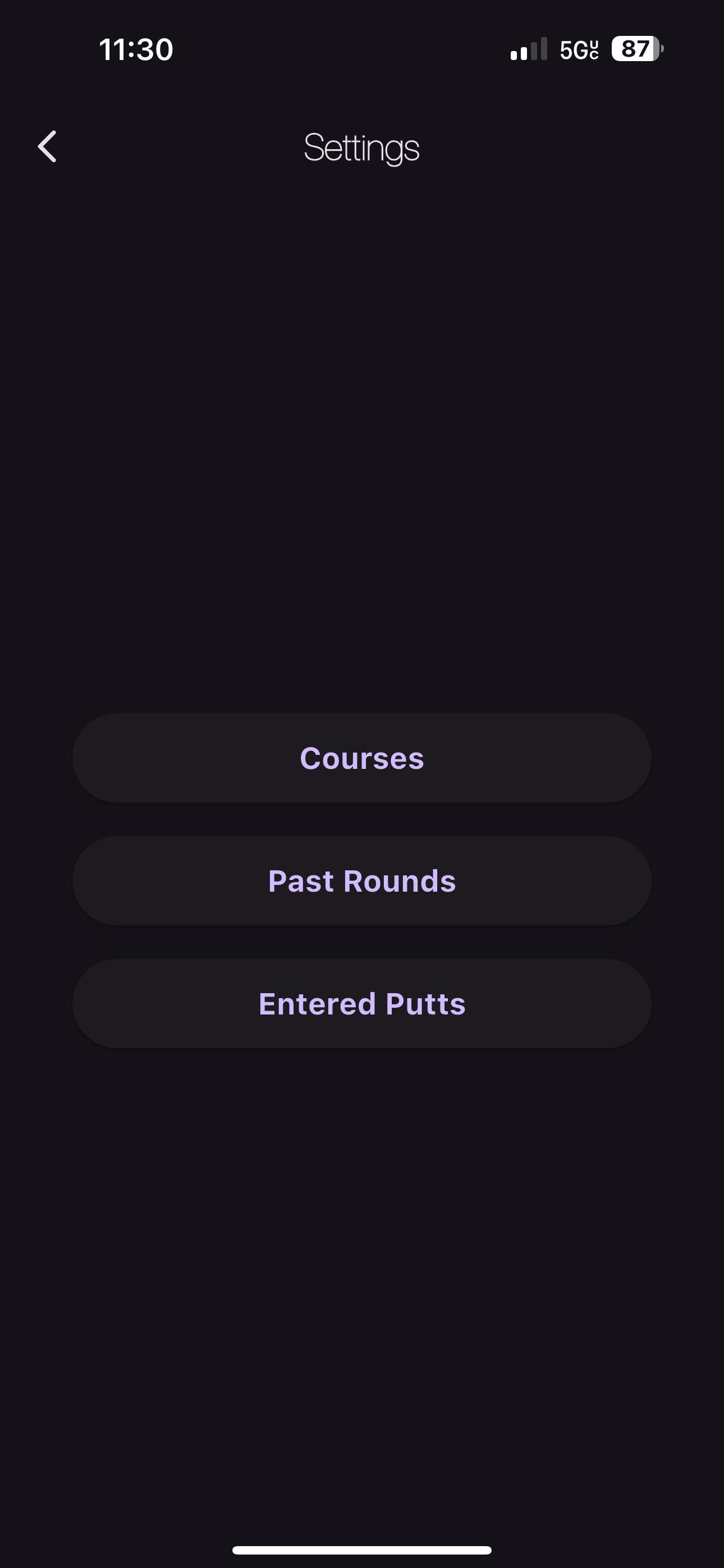 Intensive Golf Stats