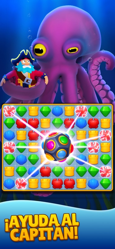 Pirate Match: Aventura Puzles screenshot 1