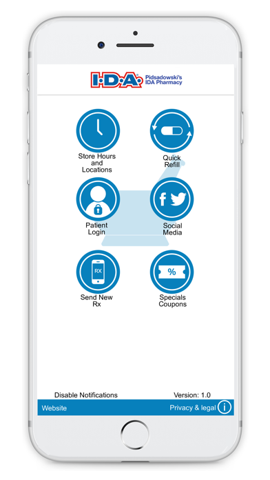 Pidsadowskis IDA Pharmacy app screenshot