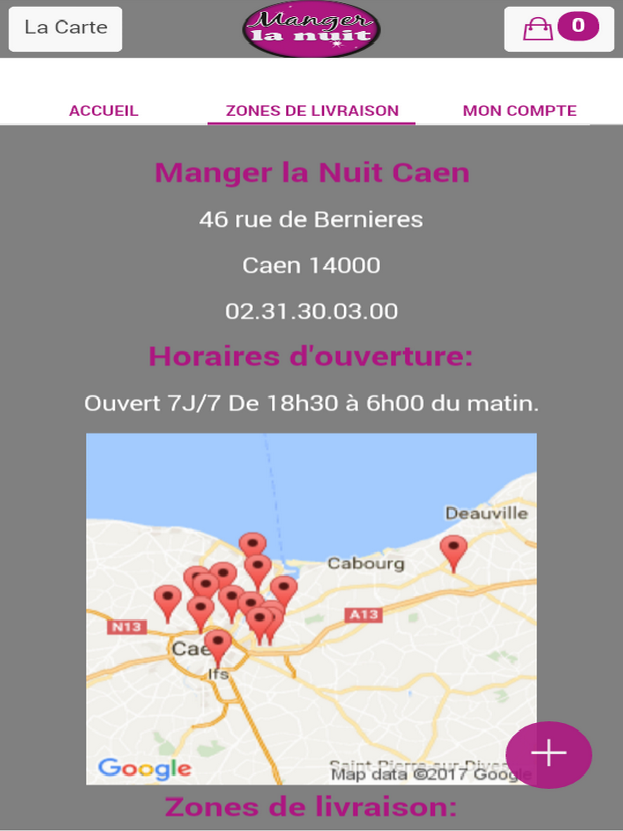 Manger la Nuit Caen