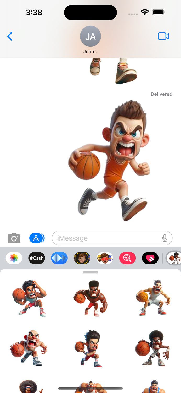 Angry Basketball Stickers