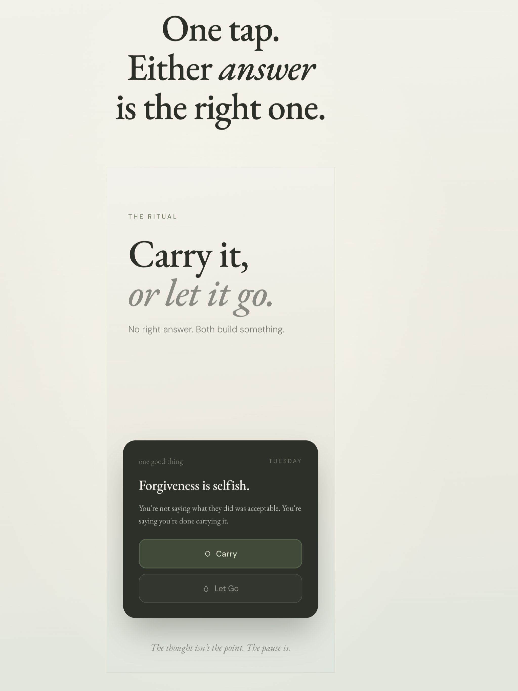 One Good Thing: Daily Thought
