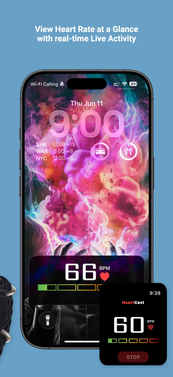Screenshot #2 pour HeartCast: Heart Rate Monitor