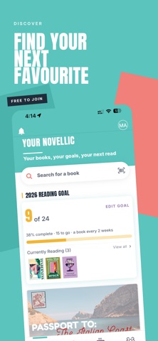 Novellic - The Book Club App app screenshot