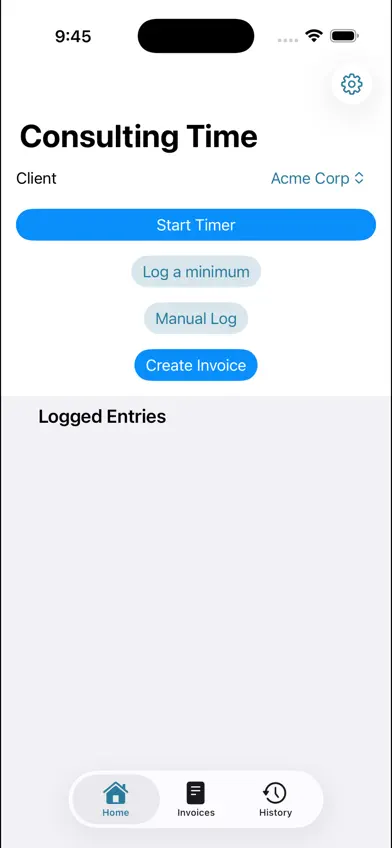 Consulting Time Management screenshot 1