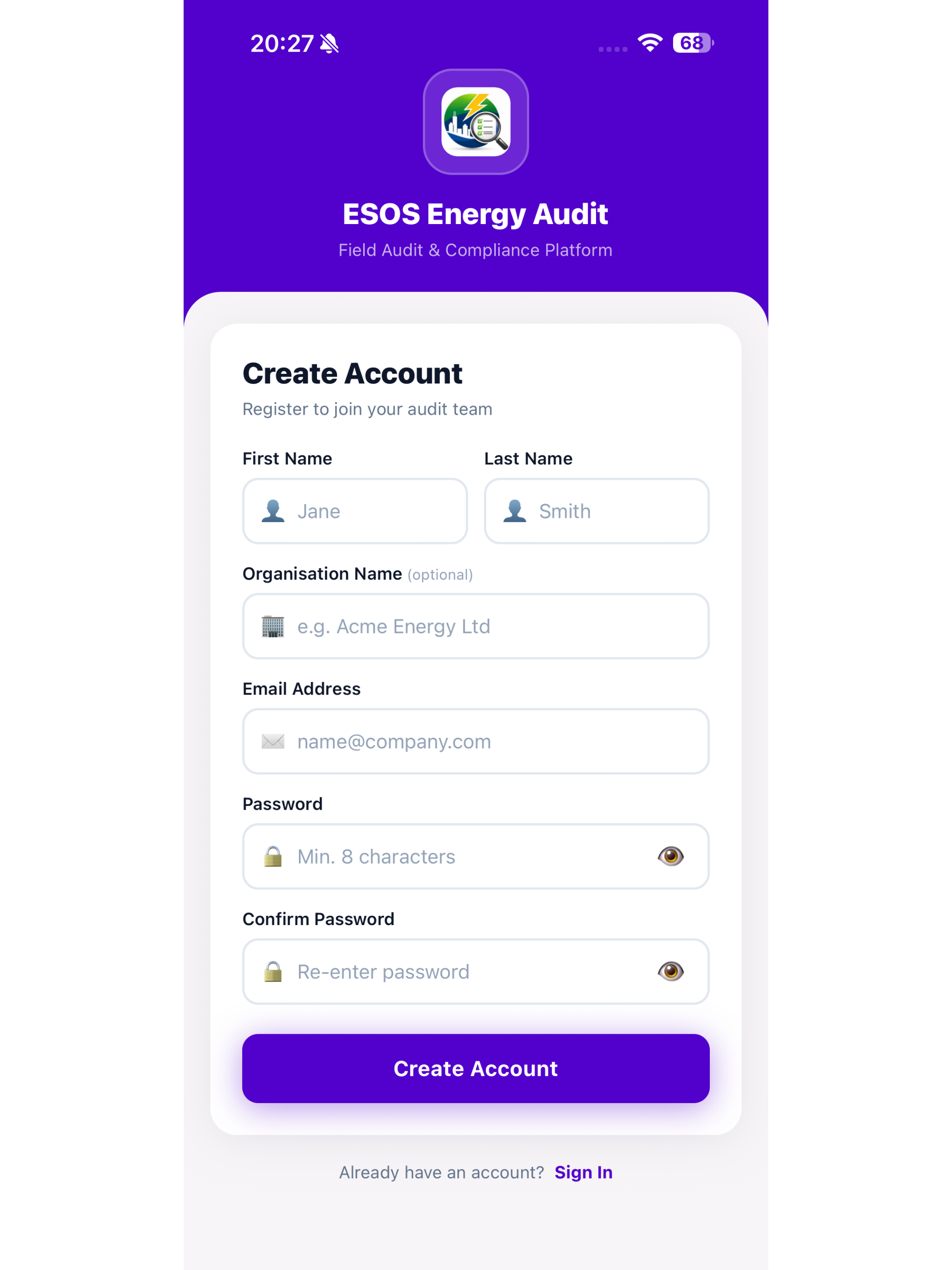 ESOS Audit App