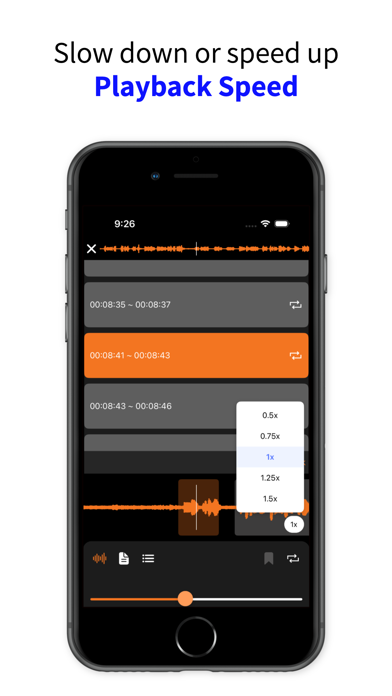 Listen Repeat - AB Repeat iPhone screenshot 8 - Education app