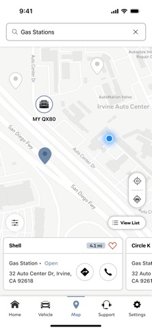 MyINFINITI App iPhone screenshot