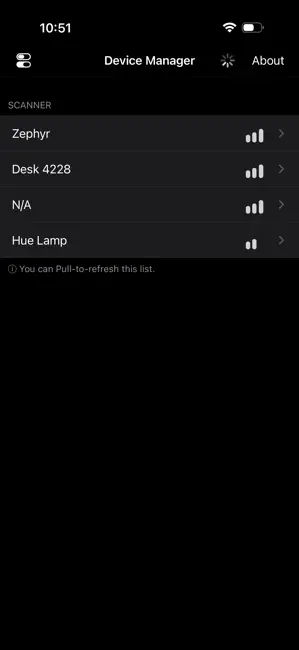 nRF Connect Device Manager iPhone screenshot 1