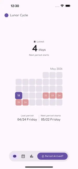 YIMA: Period Tracking screenshot 1