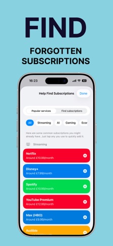SubHelp iPhone screenshot