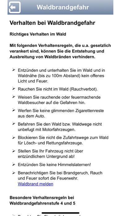 Waldbrandgefahr Sachsen screenshot