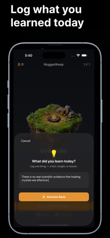 NuggetKeep: Daily Learning Log iPhone screenshot