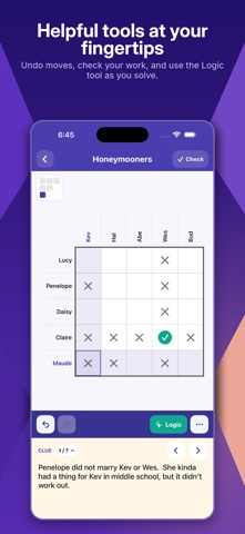 Logic Grid Puzzles: Word Games Screenshot 5 of 6