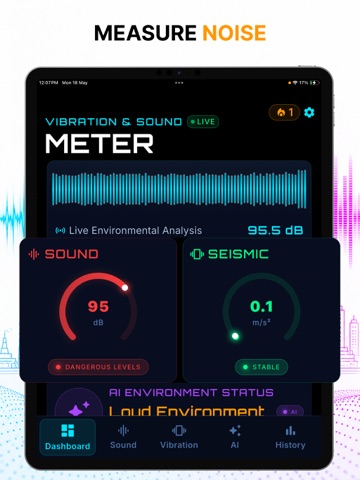 Vibration & Sound Meter iPad screenshot