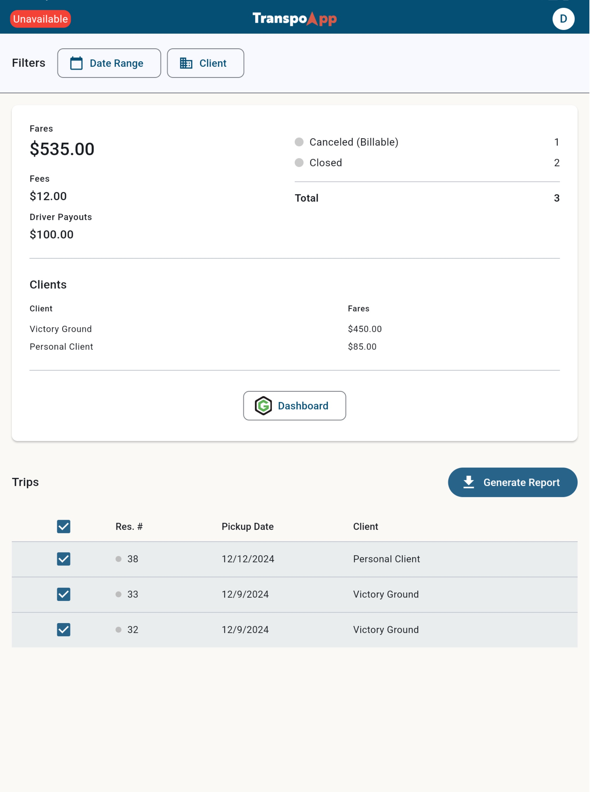 TranspoApp