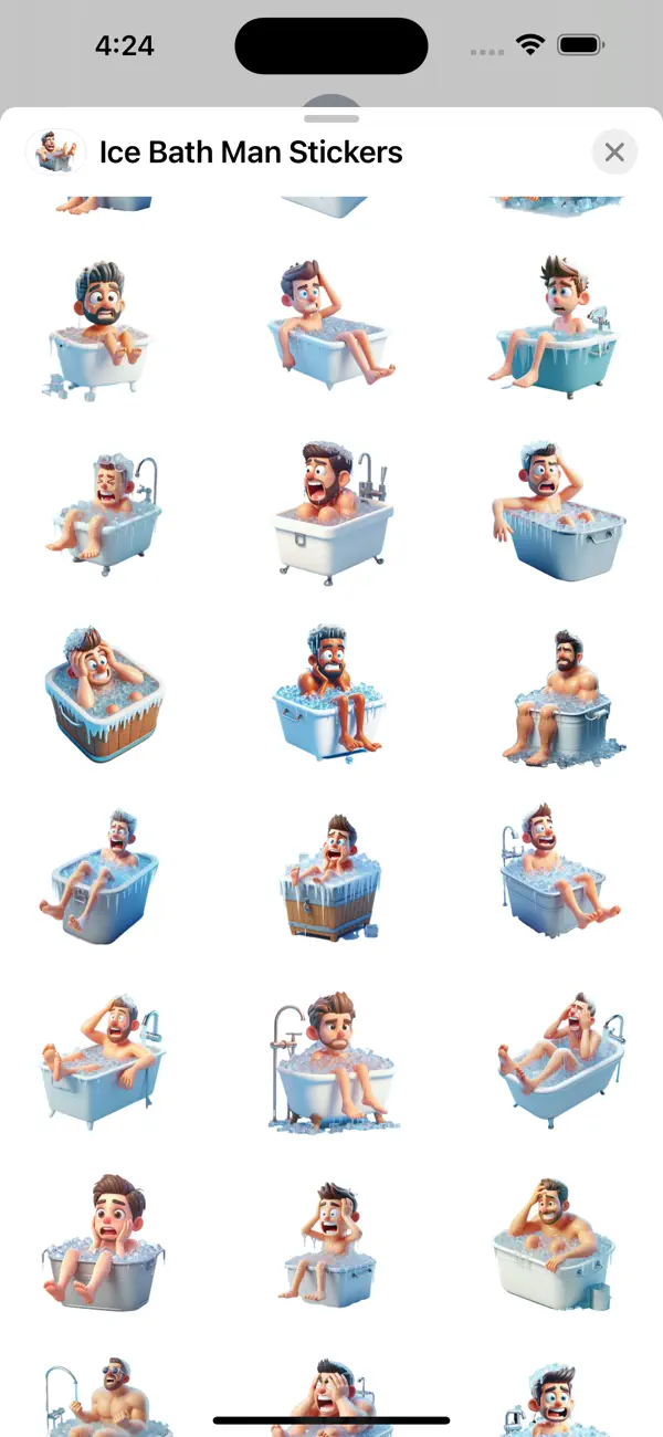 Screenshot #2 pour Ice Bath Man Stickers