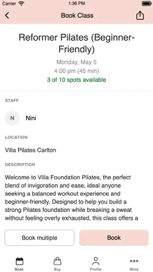 Villa Pilates screenshot 3