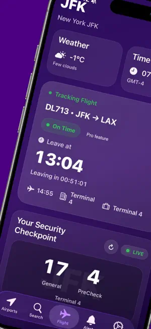 Flow: Airport Wait Times screenshot 1