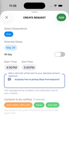 TinyTime · App iPhone screenshot