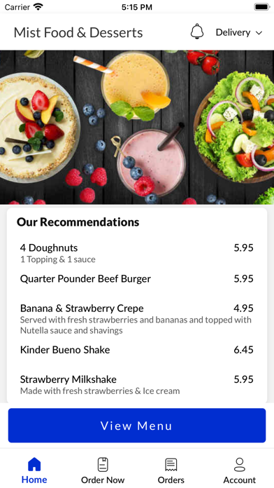 Mist Food & Desserts Screenshot
