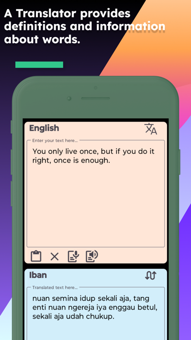 English Iban Translator screenshot