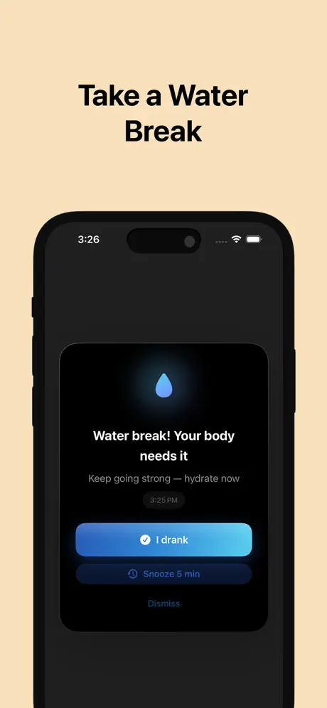 Drink Now: Water Reminder App 喝水提醒应用截图