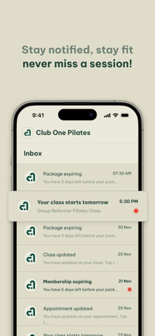 Club One Pilates screenshot