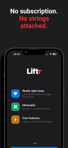 Workout Log & Tracker – Liftr Screenshot 3 of 9