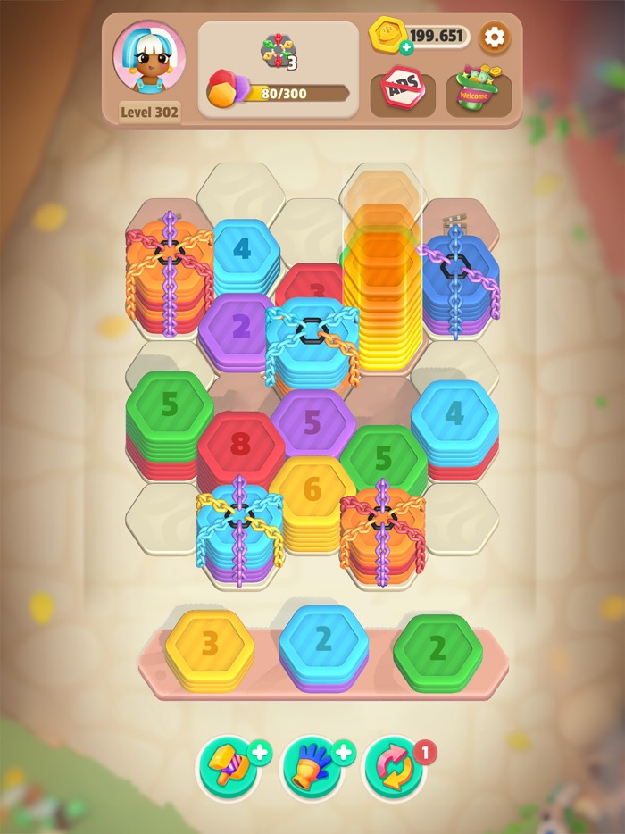 Hexa Stack Color Sort Puzzle