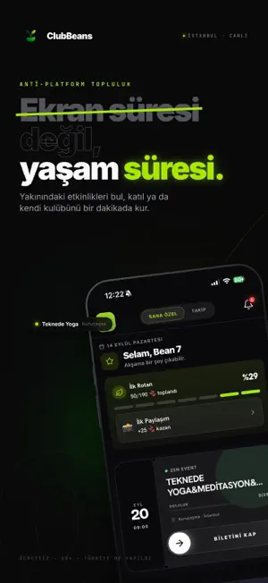 ClubBeans: Etkinlik & Topluluk screenshot 1