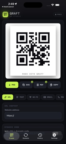 QRAFT: QR Code Generator iPhone screenshot