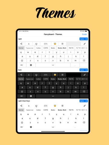 Fancyboard iPad screenshot