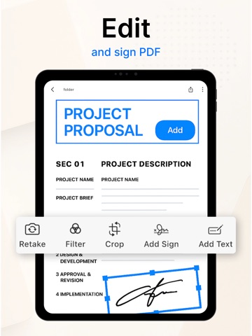 eScanner: PDF Scanner & Editor iPad screenshot