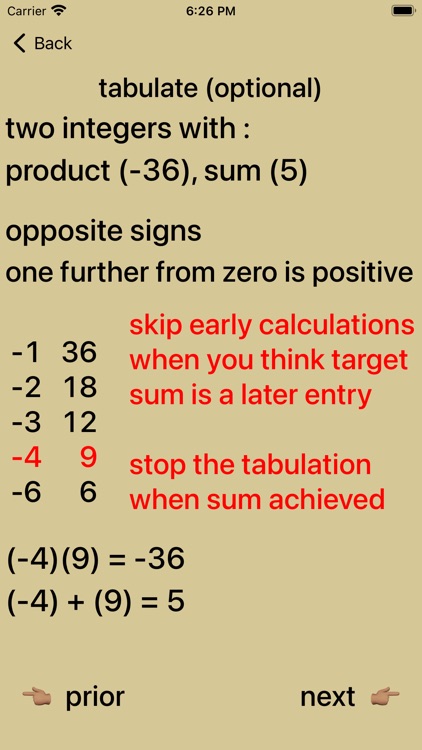 Quadratic Factoring screenshot-3