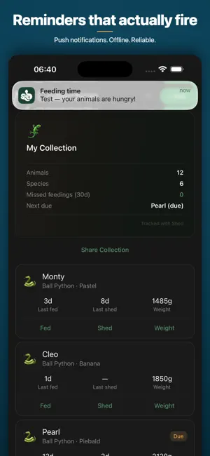 Shed: Reptile Feeding Tracker screenshot 4