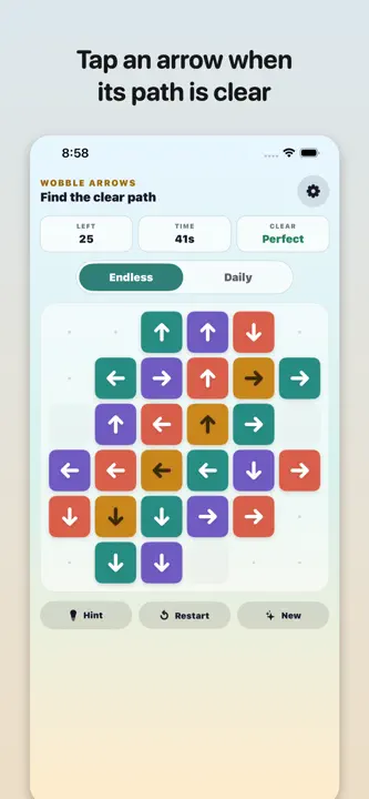 Wobble Arrows - Unblock Puzzle screenshot 1