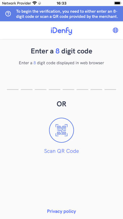 iDenfy Identity Verification Screenshot